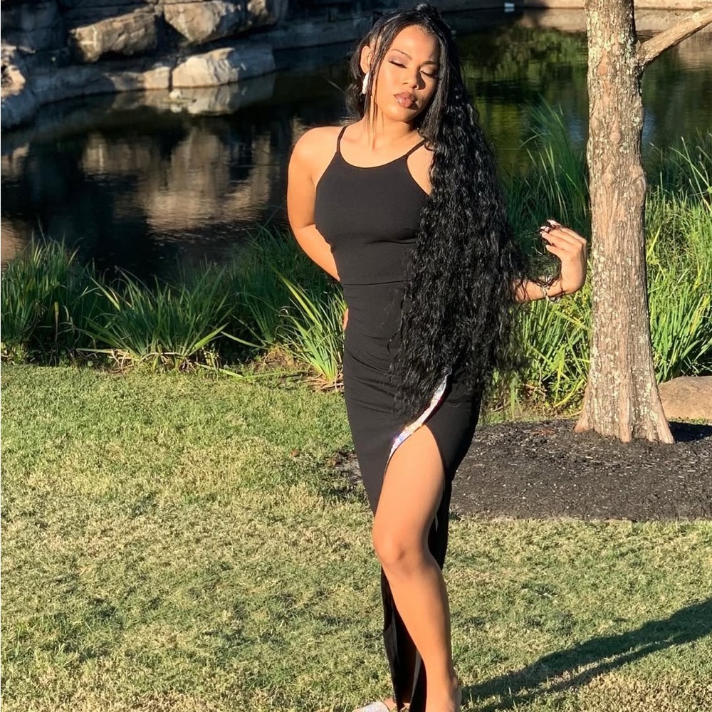BCX Black Dress with Straps